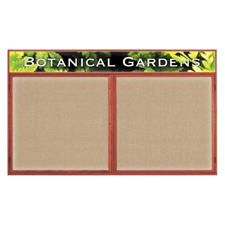 United Visual Products Open Faced Traditional Rounded Corkboard UV641ARC-GOLD-KEYLIME